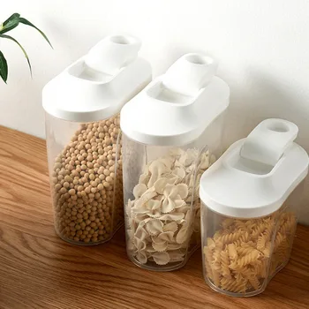 1000ML /1500ML Plastic Dispenser Cereale Dulap Cutie de Depozitare Bucătărie Acasă Mâncare de Orez cu Bobul Recipient Cu CoverN