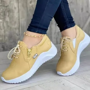 2021 noi și American casual pantofi de sport metal cap rotund scăzut culoare solidă comerț exterior pantofi femei pantofi femei adidași
