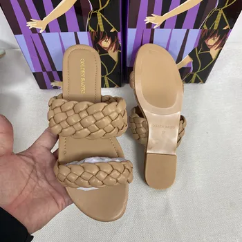 Femei Sandale de Vară Plat Pantofi de Plaja si Sandale Exterior pentru anul 2022 Solid Plat Slide-uri de Moda Doamnelor Femei Pantofi în aer liber Largr Dimensiune
