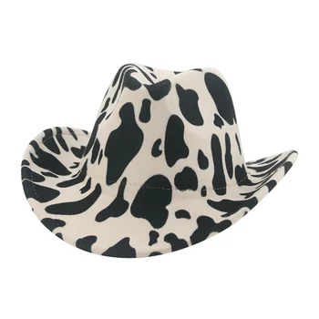 Palarie De Cowboy Om Pălărie De Cowboy Vest Cowgril Panama Margine Largă Vaca Model Jazz Casual La Modă Pălăriile Simțit Femei Sapca Casquette
