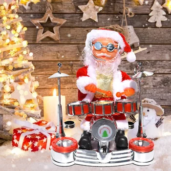 Crăciun Acasă Ornamente Muzică Electrice Moș Crăciun Păpuși Etapă Tobe, Chitara, Pian Saxofon Plastic Festiv de Jucărie pentru Copii