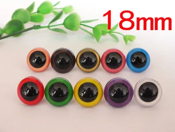 Transport gratuit!! 18mm Mare Siguranță Ochii jucărie din Plastic Ochii Cu Șaibe-- mixcolors--50pcs