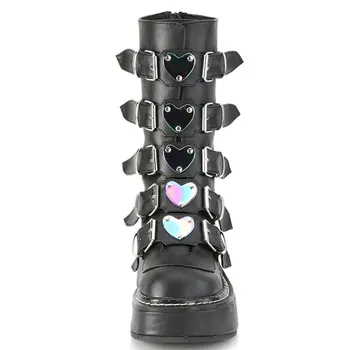 SaraIris INS Fierbinte de Vânzare de Mari Dimensiuni 43 Negru Pene Inima Cataramă de închidere cu Fermoar Cosplay Platforma Cizme Femei Punk Gothic Lolita Pantofi Femei