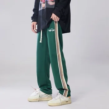 2021 Barbati Dungi Chingi Casual Pantaloni Hip Hop Stil de Pantaloni de Moda Tendință Homme de Culoare Verde/negru Jogger Trening M-2XL