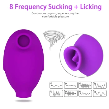 Suge Vibratorul Pentru Femei Fraier Clitorisul Aspirație Limba Vibrator Punctul G Feminin Stimulator Clitoris Lins Sex Jucării Pentru Adulți