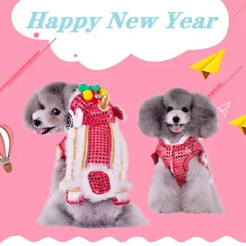 Câine De Companie Festivalul De Primăvară Tang Haine Caine De Pluș De Anul Nou Jacheta Companie Chineză Dans Leu Costum Haina De Iarna Costum Catelus